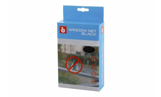 Sada okenná sieť 150x180cm čierna suchý zips 6.6m