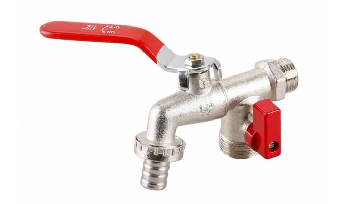 Ventil záhradný, dvojitý 1,2" x 3/4"x 3/4"