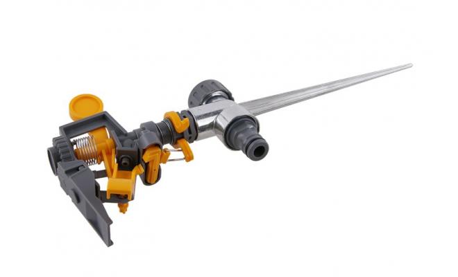 Hrotový dvojcestný impulzný zavlažovač s kovovým hrotom