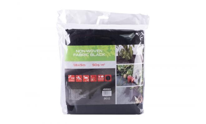 Netkaná textília 1.6x5M čierna 50g / m2