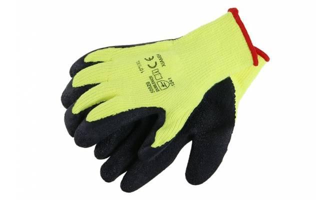 Pracovné rukavice akrylové, máčané v latexe, zimné 