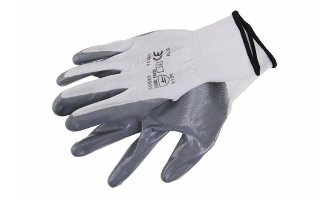 Pracovné rukavice nylonové - Nitril veľkosť 10 
