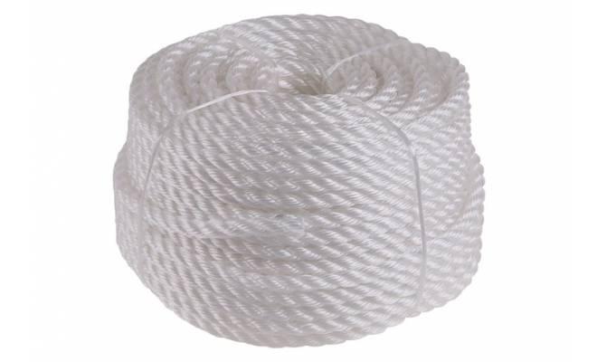 Silónové lano 10mm / 50m biele