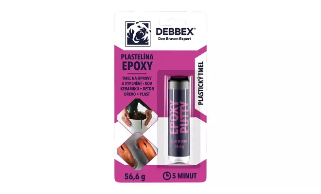 Plastelína Epoxy blister, 56,6g, svetlo čierna
