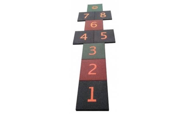 Skákacia škôlka - hra pre deti 500 x 500 x 25 mm set 9 ks
