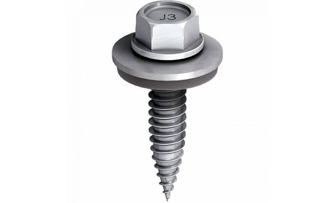 Skrutka do plechu s dvojitým závitom 5,5x25 mm bimetalová s EPDM podložkou