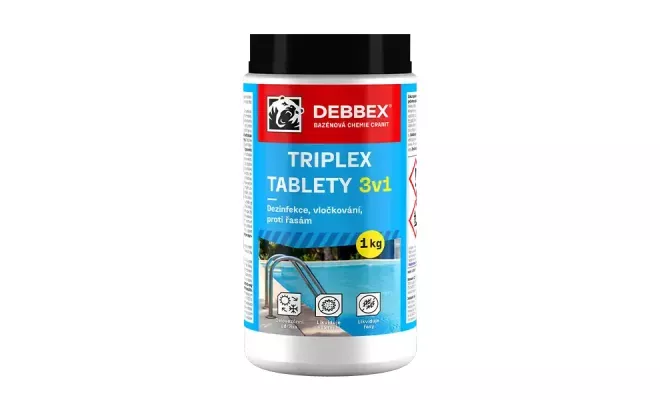 Cranit Triplex tablety - dezinfekcia, proti riasam, vločkovanie dóza 1 kg modrastá