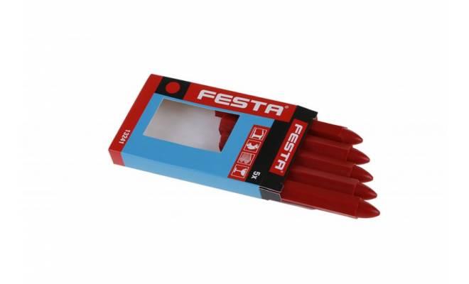 Sada univerzálnych značkovačov 5ks 120mm - červený