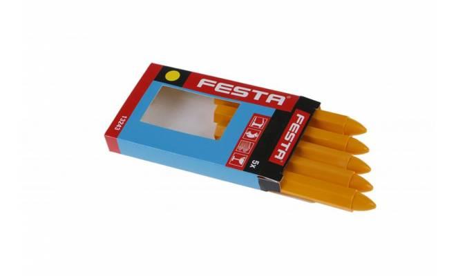 Sada univerzálnych značkovačov 5ks 120mm - žltý