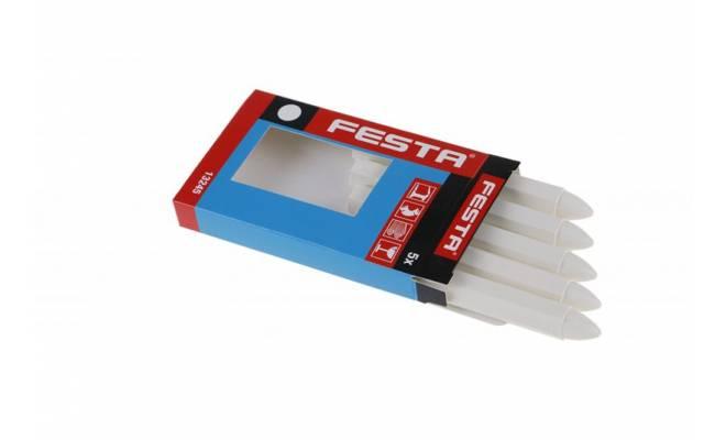 Sada univerzálnych značkovačov 5ks 120mm - biely