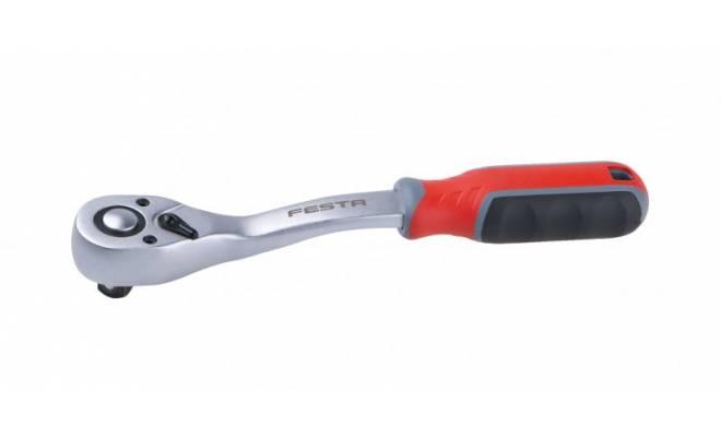 Profi račňa vyhnutá 3/8" 72 zubov CrV FESTA