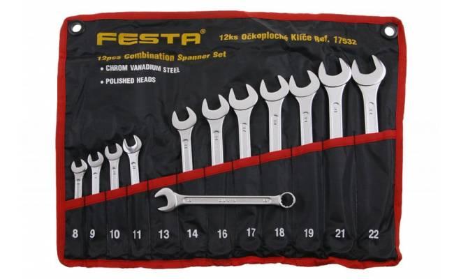 Sada očkoploché kľúče 12ks 8-22mm FESTA
