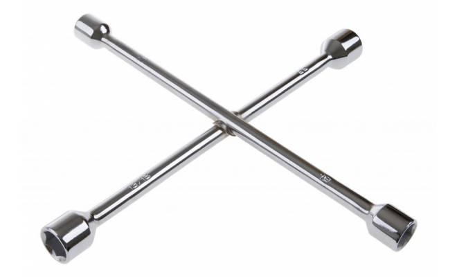Kľúč na kolesá krížový 17, 19, 21 mm a 1/2" koncovka na "orech"