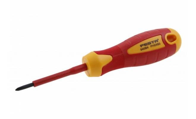 Elektro skrutkovač PH0x60mm,VDE 1000V