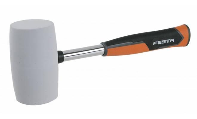 Gumenné kladivo Ø90mm, 34cm biela 