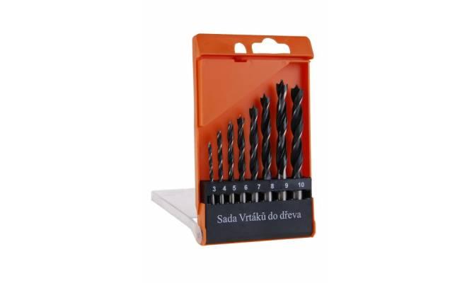 Sada vrtákov na drevo 3-10mm, plast 8ks