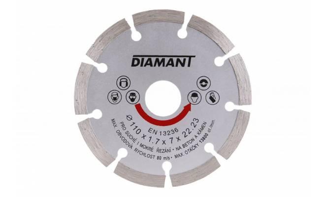 Diamantový kotúč DIAMANT 110x22, 2x2m segmentový