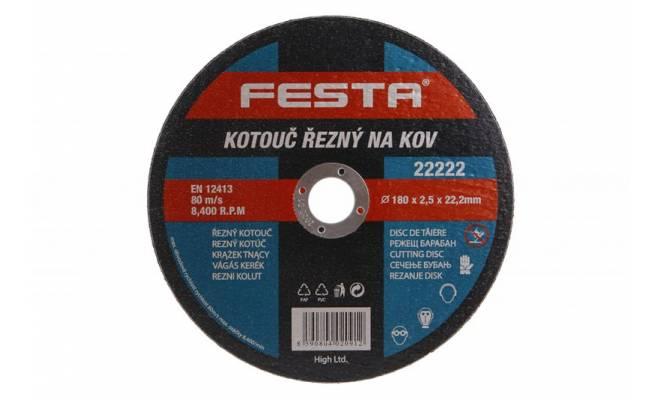 Kotúč rezný na kov 180x2.5x22.2 FESTA 