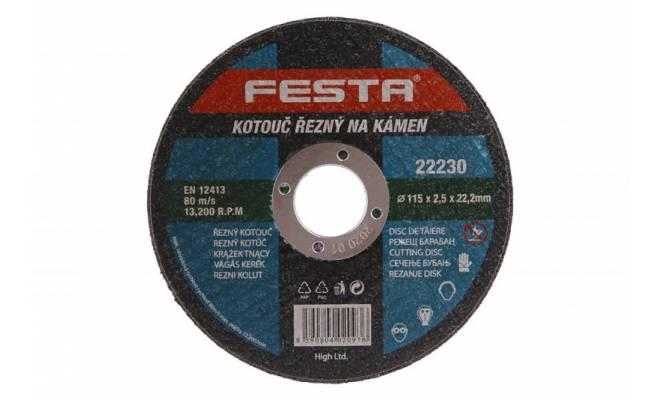 Kotúč rezný kameň 115x2.5x22.2 FESTA