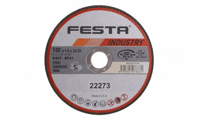 Kotúč rezný na kov a nerez 150x1.6x22.2 FESTA INDUSTRY 