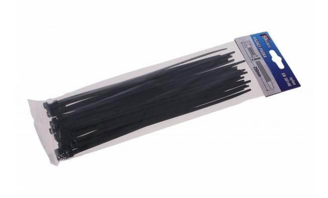 Sťahovacie pásky 250x4.8mm 50ks čierna 