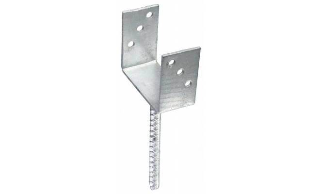 Pätka stĺpika U 81x60x100mm, tŕň Ø18x200mm, hrúbka 4mm, pozink