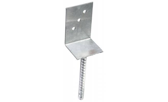 Pätka stĺpika L 80x90x130mm, tŕň Ø18x200mm, hrúbka 4mm, pozink
