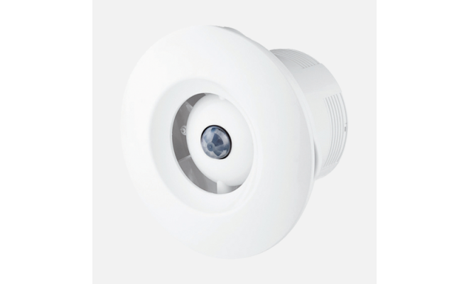 Stropný odťahový ventilátor s pohybovým snímačom SOVP Ø100 mm ABS biela