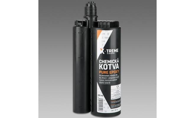 Chemická kotva PURE EPOXY kartuša (Side by side) 385 ml šedá