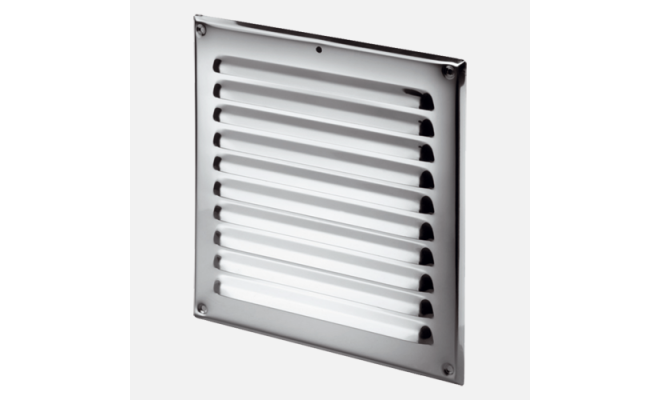 Mriežka vetracia NEREZ so sieťovinou 250 x 250 mm nerez