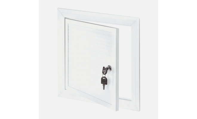 Revízne dvierka PVC 400 x 600 mm so zámkom biela