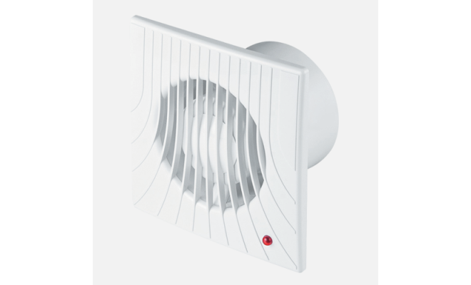 Ventilátor axiálny s dobehom (VAD) Ø120 mm ABS biela