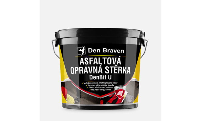 Den Braven - Asfaltová opravná stierka DenBit U, vedro, 5 kg, čierna