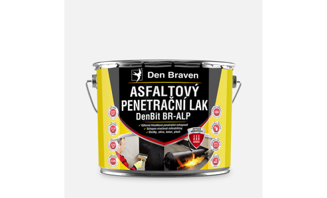 Den Braven - Asfaltový penetračný lak DenBit BR – ALP, plechovka, 4,5 kg, čierna