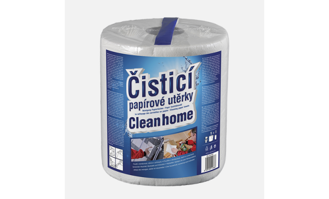 Clean home Čistiace papierové utierky 1 kg biela 