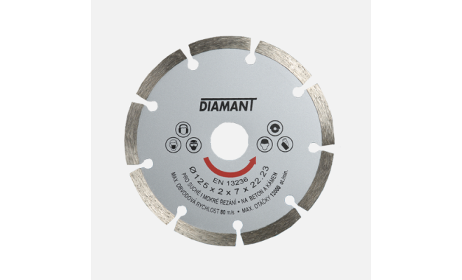 Diamantový kotúč segmentový ŠTANDARD  Ø180 x 2 mm 14 segmentový
