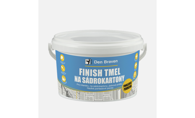 Den Braven - Finish tmel na sadrokartóny, vedro, 5 kg, biela