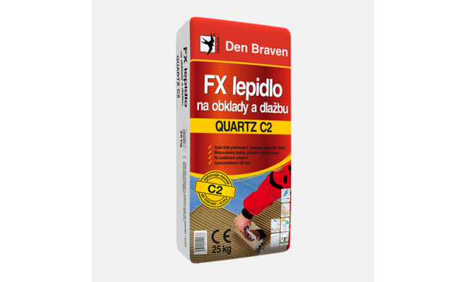 Den Braven - FX lepidlo na obklady a dlažbu QUARTZ C2, vrece, 25 kg, šedé