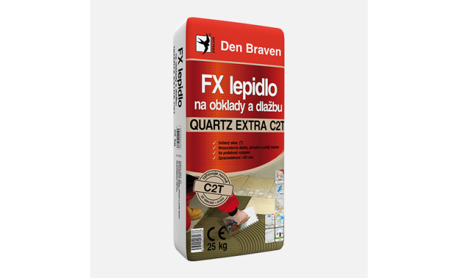 Den Braven - FX lepidlo na obklady a dlažbu QUARTZ EXTRA C2T, vrece, 25 kg, šedé