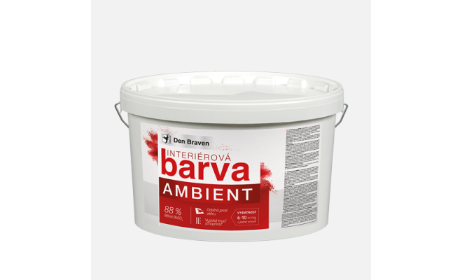 Den Braven - Interiérová farba AMBIENT, vedro, 15 kg + 3 kg, biela – belosť  88% BaSO4