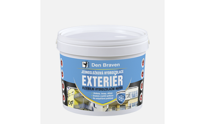 Den Braven - Jednozložková hydroizolácia EXTERIÉR, vedro, 2,5 kg, modrá