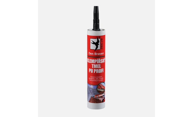 Den Braven - Klampiarsky tmel PU PROFI, kartuša, 300 ml, šedá