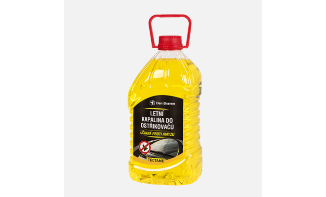 Den Braven - Letná kvapalina do ostrekovačov, kanister, 3 litre, žltá
