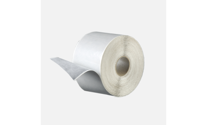 Páska Fleeceband / Butylový pás s textíliou 115 x 1 mm - 25 m biela textília