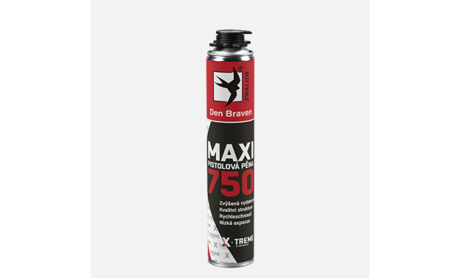 Pištoľová PUR pena MAXI 750 pištoľová dóza 750 ml žltá