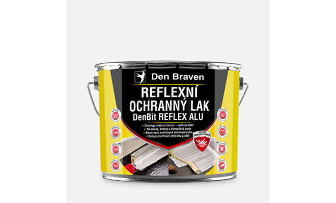 Den Braven - Reflexný ochranný lak DenBit REFLEX ALU, plechovka, 9 kg, strieborná