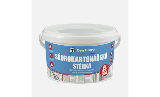 Den Braven - Sadrokartonárska stierka, kelímok, 1,5 kg, biela