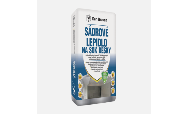 Den Braven - Sadrové lepidlo na SDK dosky, vrece, 20 kg, biela