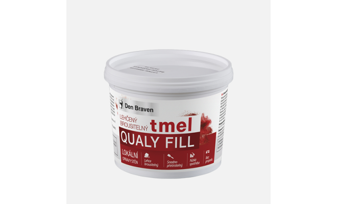 Ľahčený brúsiteľný tmel Qualy Fill kelímok  250 ml biela 