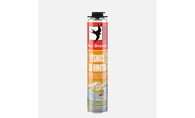 Pružná 3D PUR pena pištoľová dóza 750 ml biela